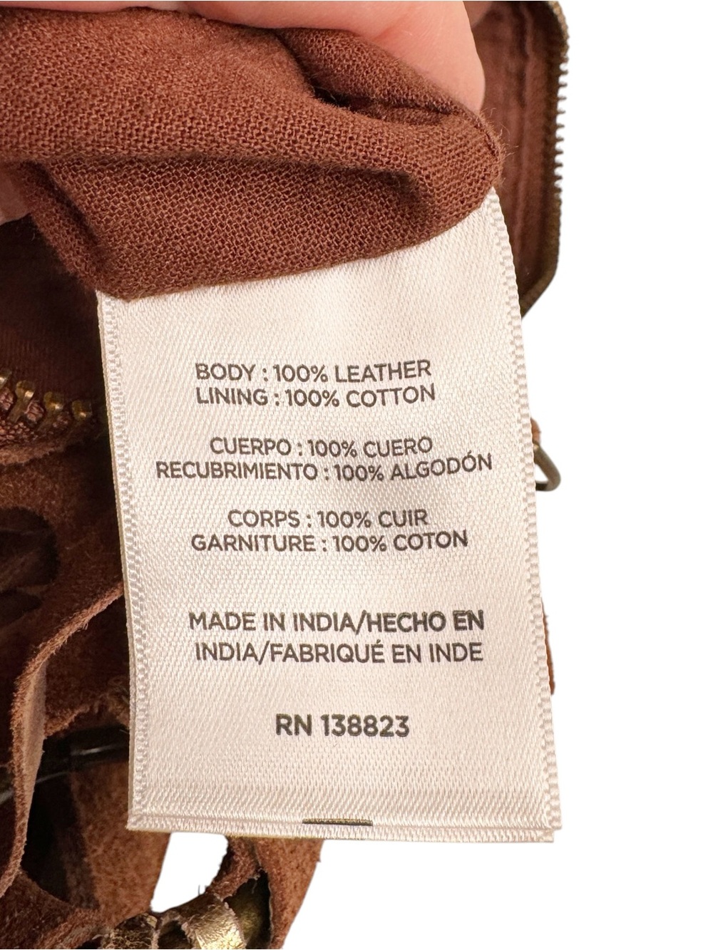 Idyllwind Brown Leather Suede Fringe Crossbody - Picture 7 of 8